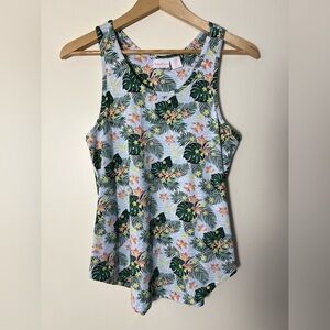 Tommy Bahama Womens Sleepwear Tank Top Medium Tropical Floral Racer Back Spring
